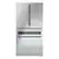 Front. Bosch - 800 Series 20 Cu. Ft. 4-Door French Door Counter-Depth Smart Refrigerator with Beverage Cooler Drawer - Stainless Steel.