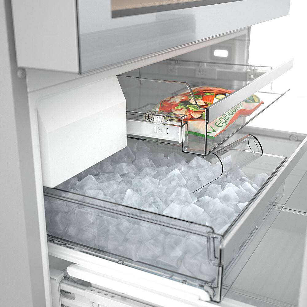 Alt View 15. Bosch - 800 Series 20 Cu. Ft. 4-Door French Door Counter-Depth Smart Refrigerator with Beverage Cooler Drawer - Stainless Steel.