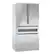 Angle. Bosch - 800 Series 20 Cu. Ft. 4-Door French Door Counter-Depth Smart Refrigerator with Beverage Cooler Drawer - Stainless Steel.