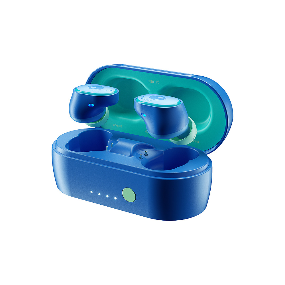 Angle View: Skullcandy - Sesh Evo True Wireless In-Ear Headphones - Blue