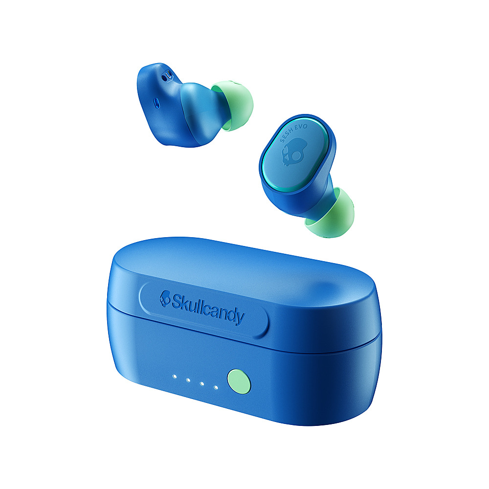 Left View: Skullcandy - Sesh Evo True Wireless In-Ear Headphones - Blue