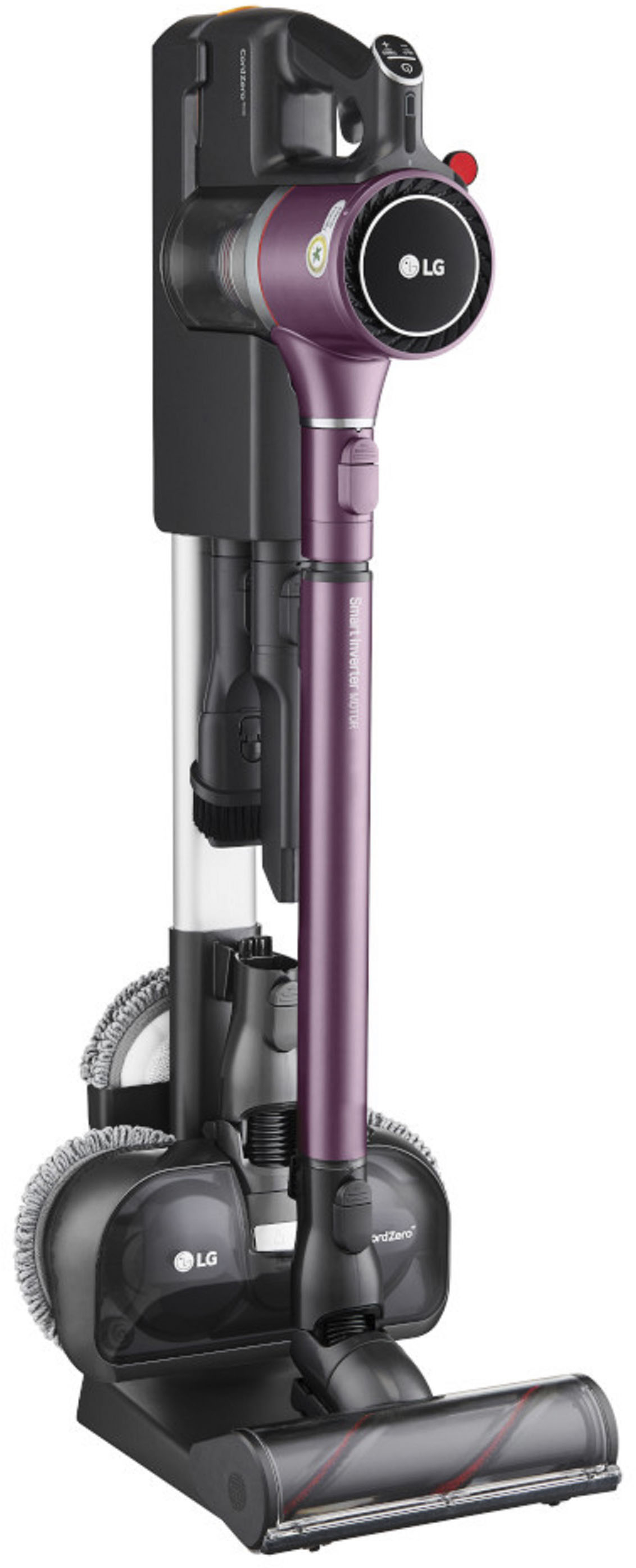 Angle View: LG CordZero™ A9 Kompressor Stick Vacuum with Power Mop - A929KVM - Vintage Wine