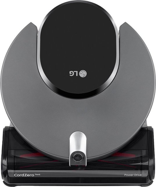 LG – CordZero R9 Wi-Fi Connected Robot Vacuum with Auto-Docking and HEPA Filter – Matte Grey