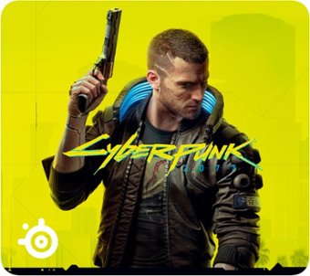 SteelSeries - QcK Large Cyberpunk 2077 Edition Cloth Gaming Mousepad - Yellow