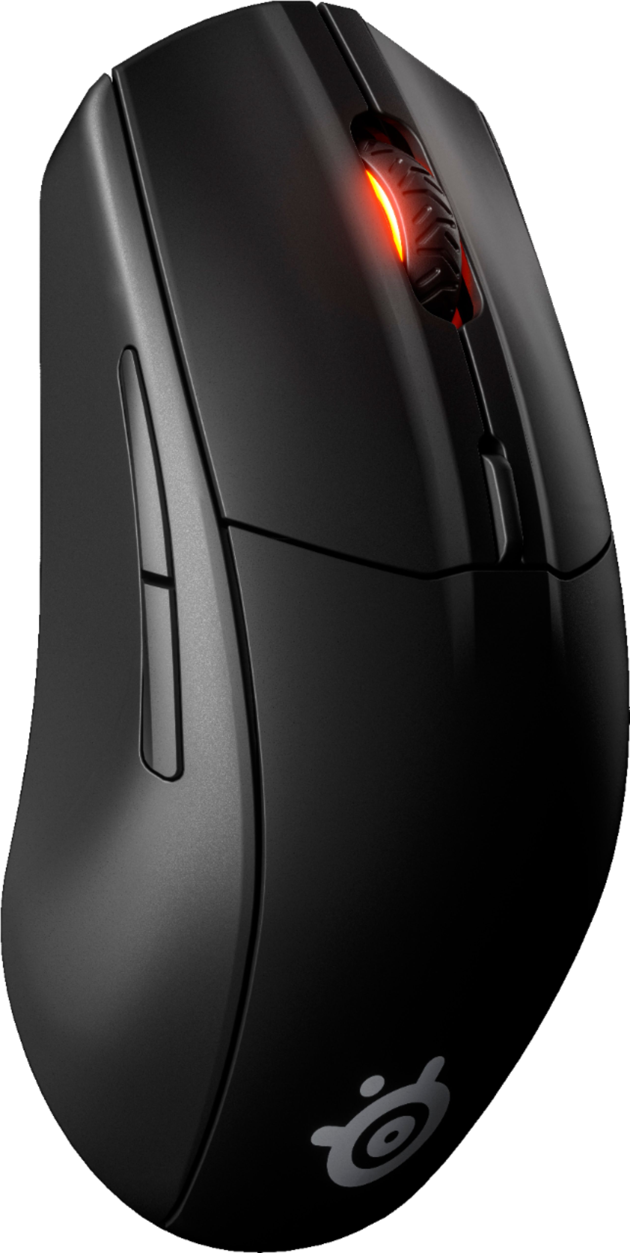 Angle View: SteelSeries - Rival 3 Lightweight Wireless Optical Gaming Mouse with Brilliant Prism RGB Lighting - Black