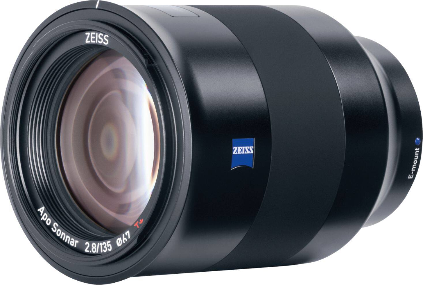 Front. ZEISS - Batis 135mm f/2.8 Telephoto Camera Lens for Full-frame Sony E-Mount Mirrorless Cameras - Black.