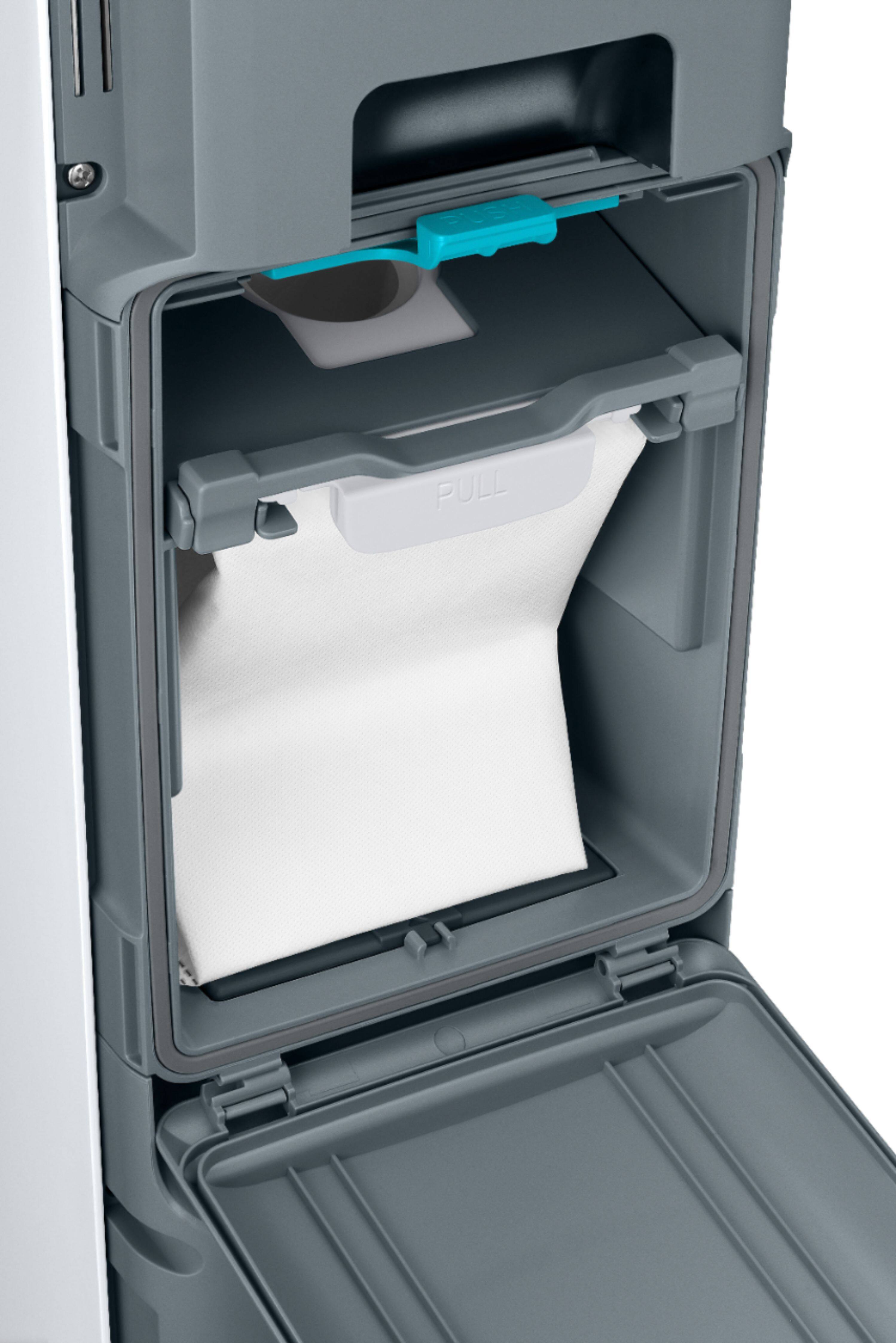 Alt View 17. Samsung - Clean Station Automatic Dustbin - White.