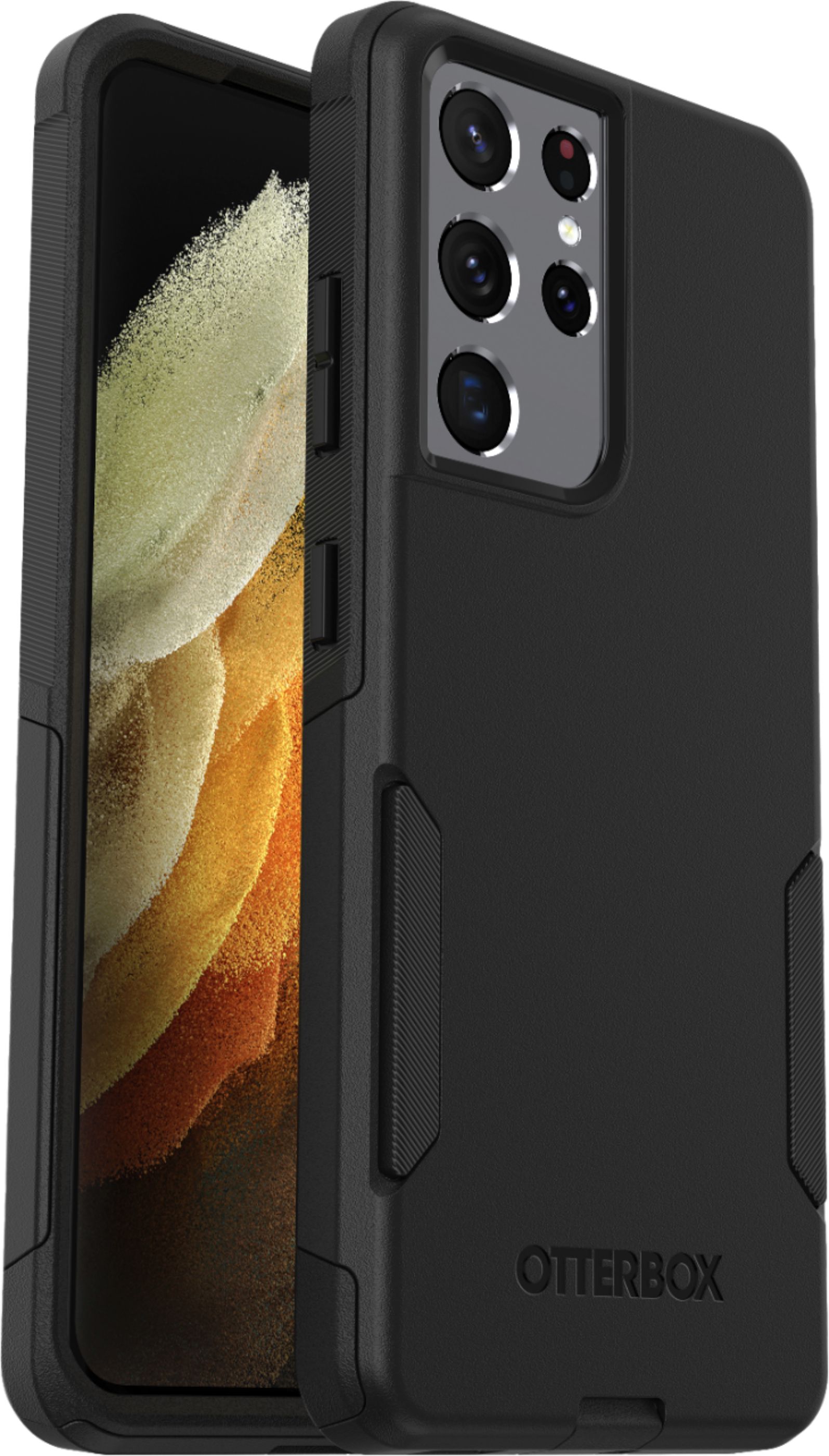Angle View: OtterBox - Commuter Series for Samsung Galaxy S21 Ultra 5G - Black