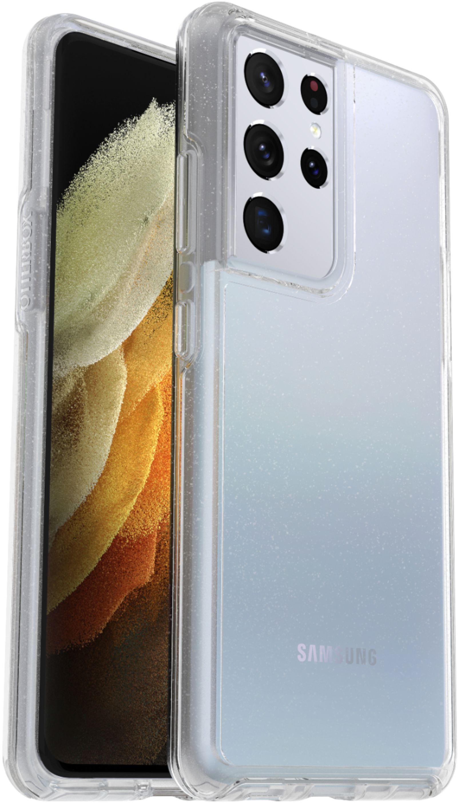 Otterbox Symmetry Clear Series For Samsung Galaxy S21 Ultra 5g Stardust 77 Best Buy
