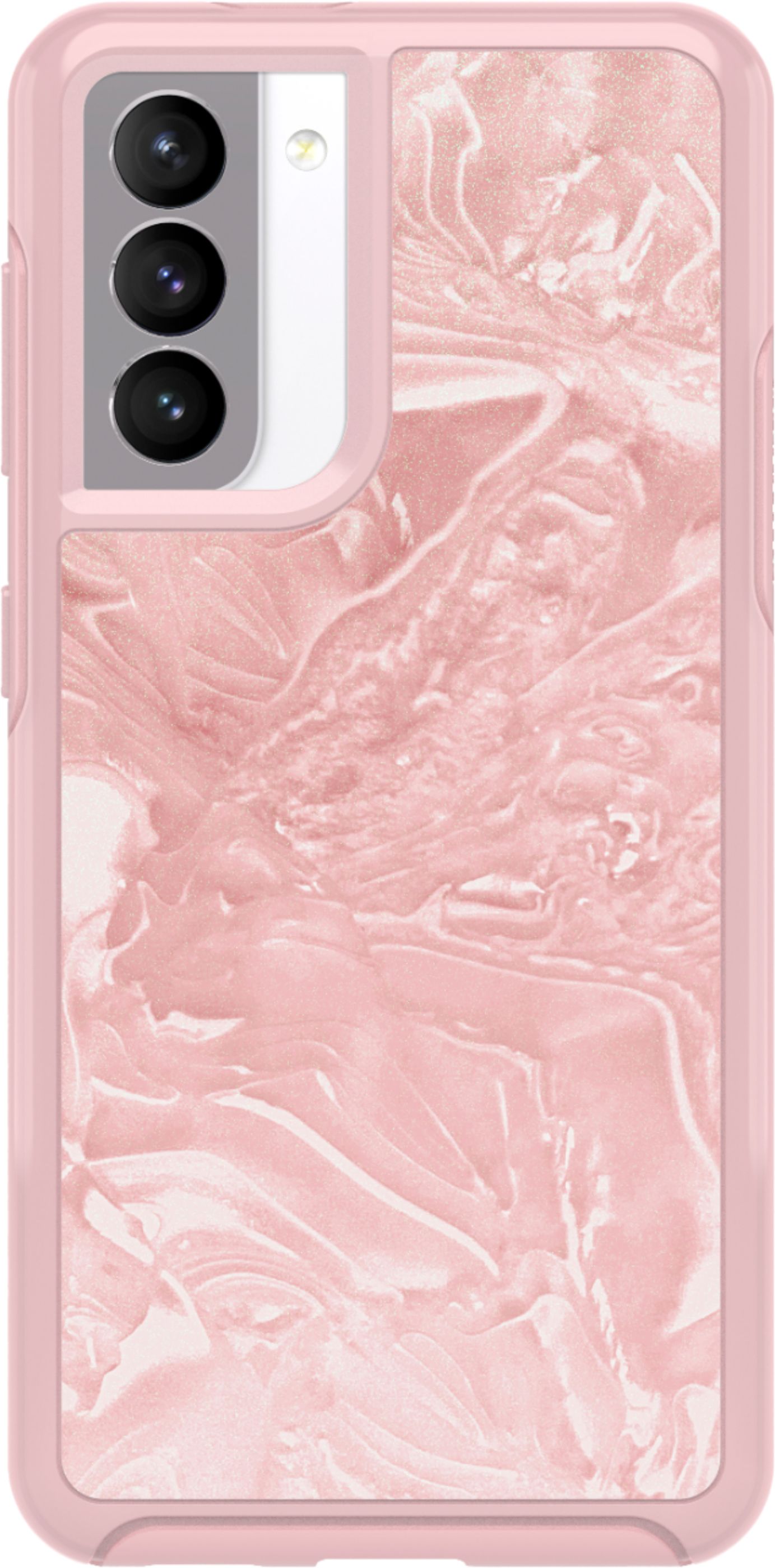 Front. OtterBox - Symmetry Clear Series for Samsung Galaxy S21 5G - Shell Shocked.