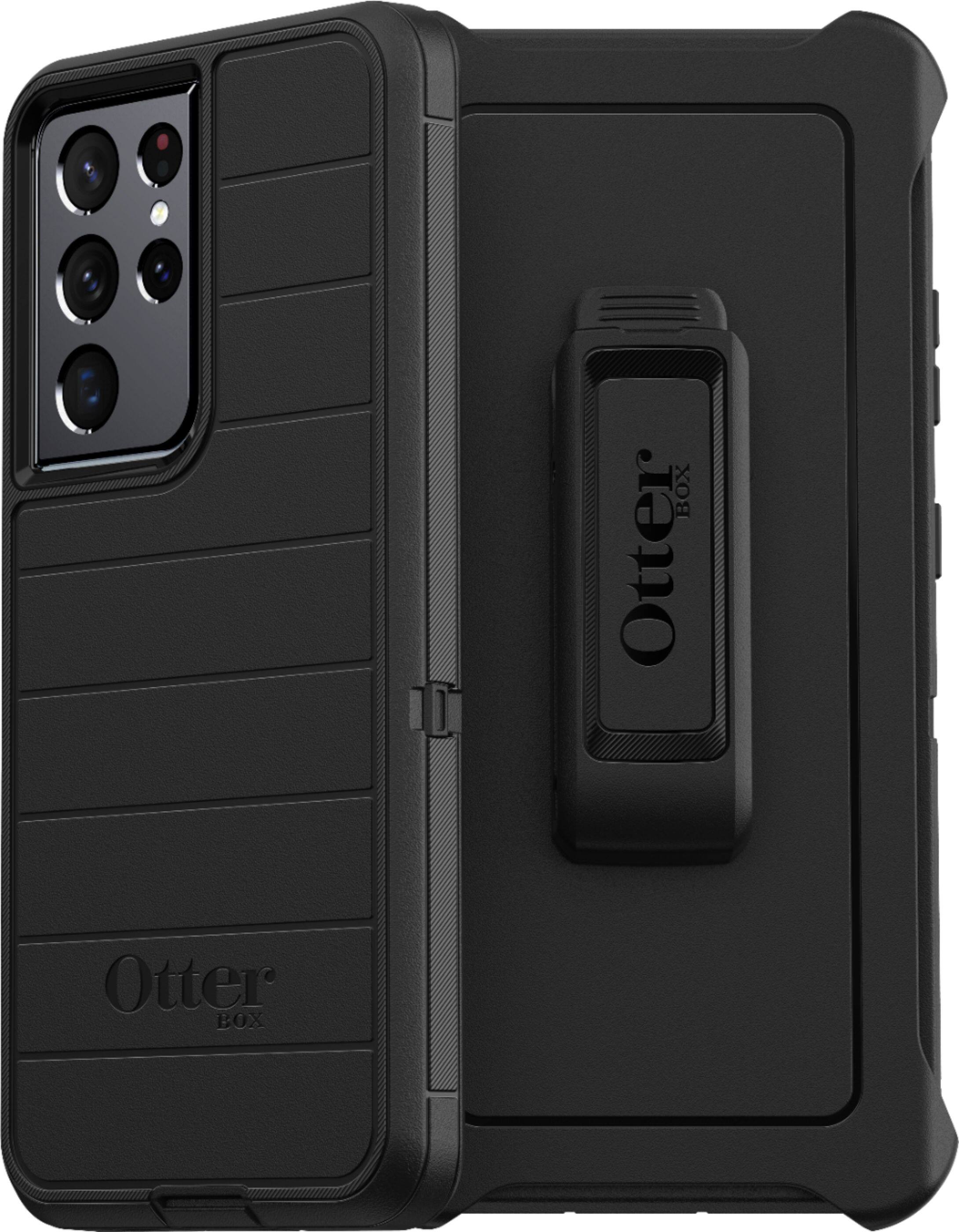 Angle. OtterBox - Defender Series Pro for Samsung Galaxy S21 Ultra 5G - Black.
