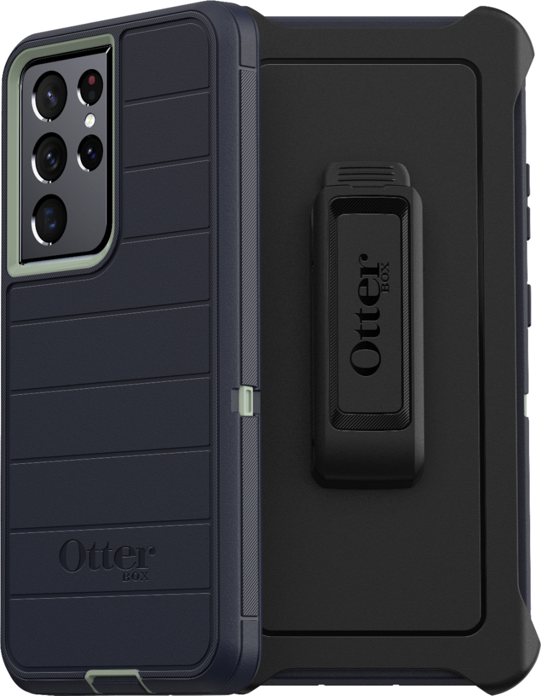 Angle View: OtterBox - Defender Series Pro for Samsung Galaxy S21 Ultra 5G - Varsity Blues