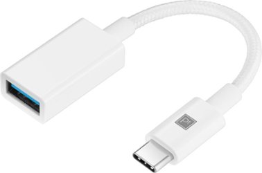 Platinum™ - USB-C to USB Adapter - White - Front_Zoom