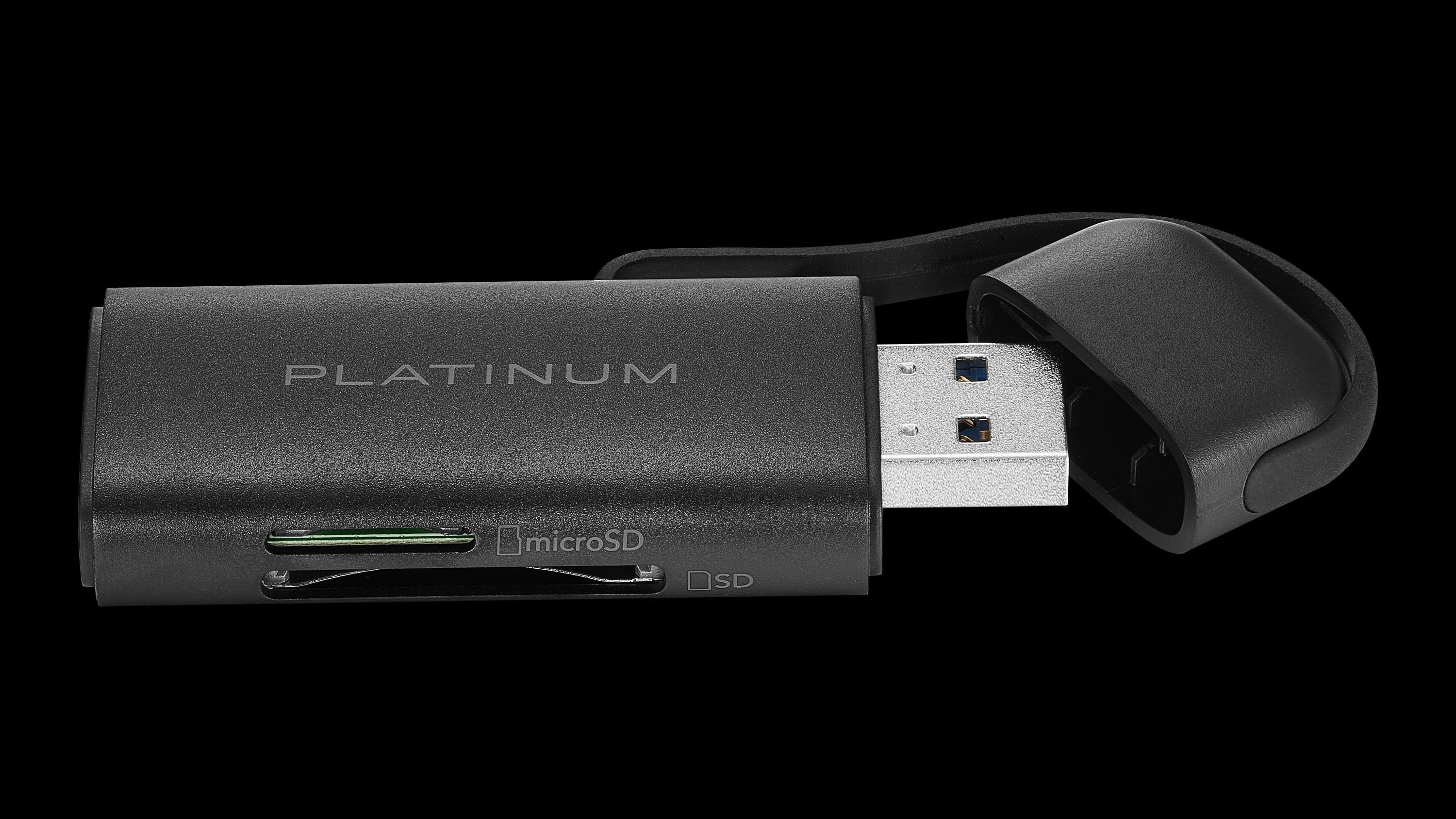 Platinum™ USB 3.2 Gen 1 SD, microSD, CF 3 Slot Memory Card Reader
