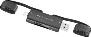 Platinum™ - UHS-I USB-C/USB 3.2 Gen 1 Memory Card Reader - Black - Front_Zoom
