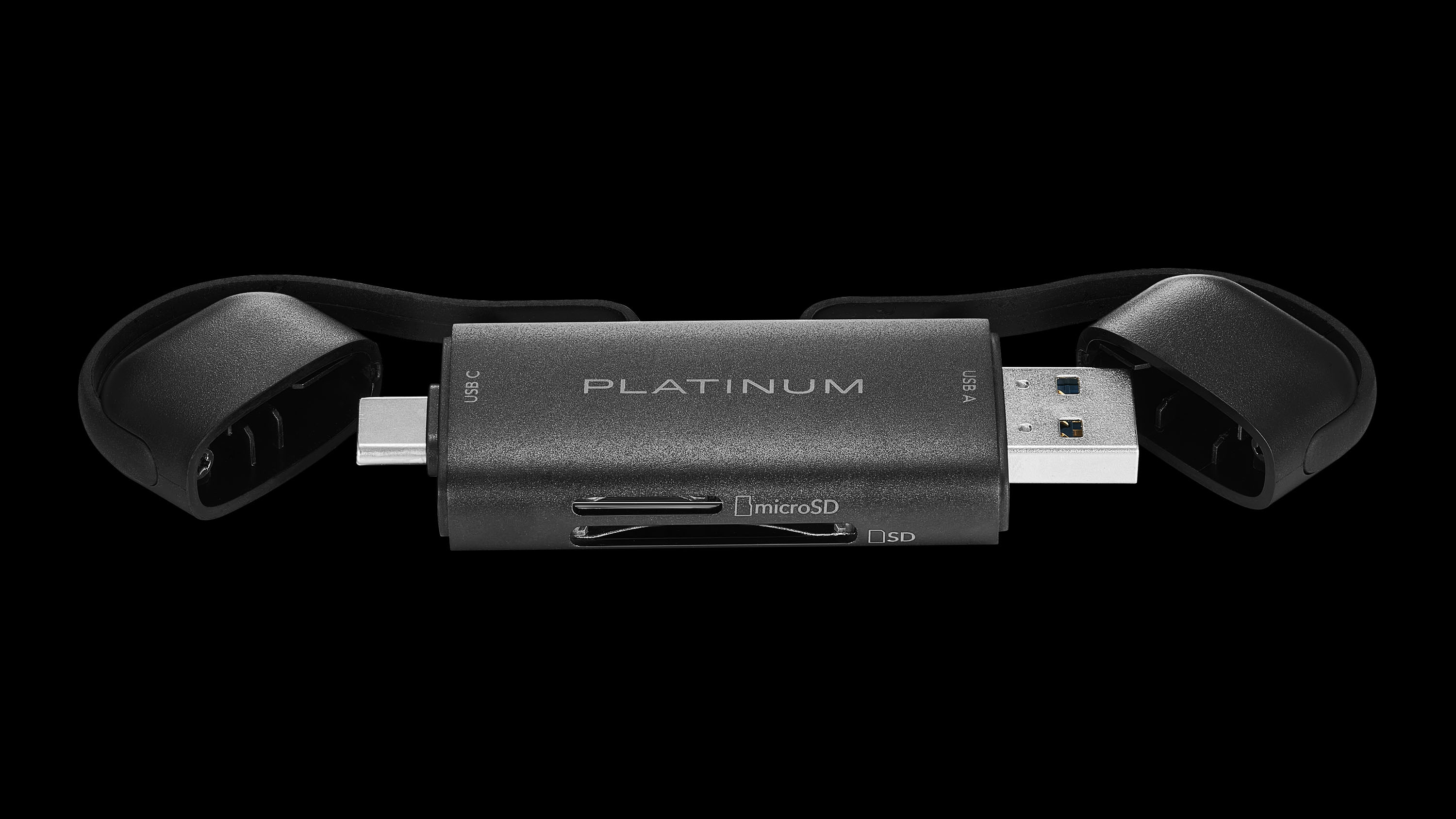 Platinum - UHS-I Usb-c/usb 3.2 Gen 1 Memory Card Reader - Black