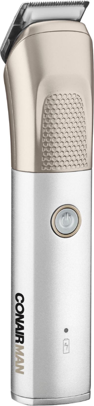 Left View: Wahl - Stainless Steel LI Trimmer - 09898 - Silver - Stainless Steel