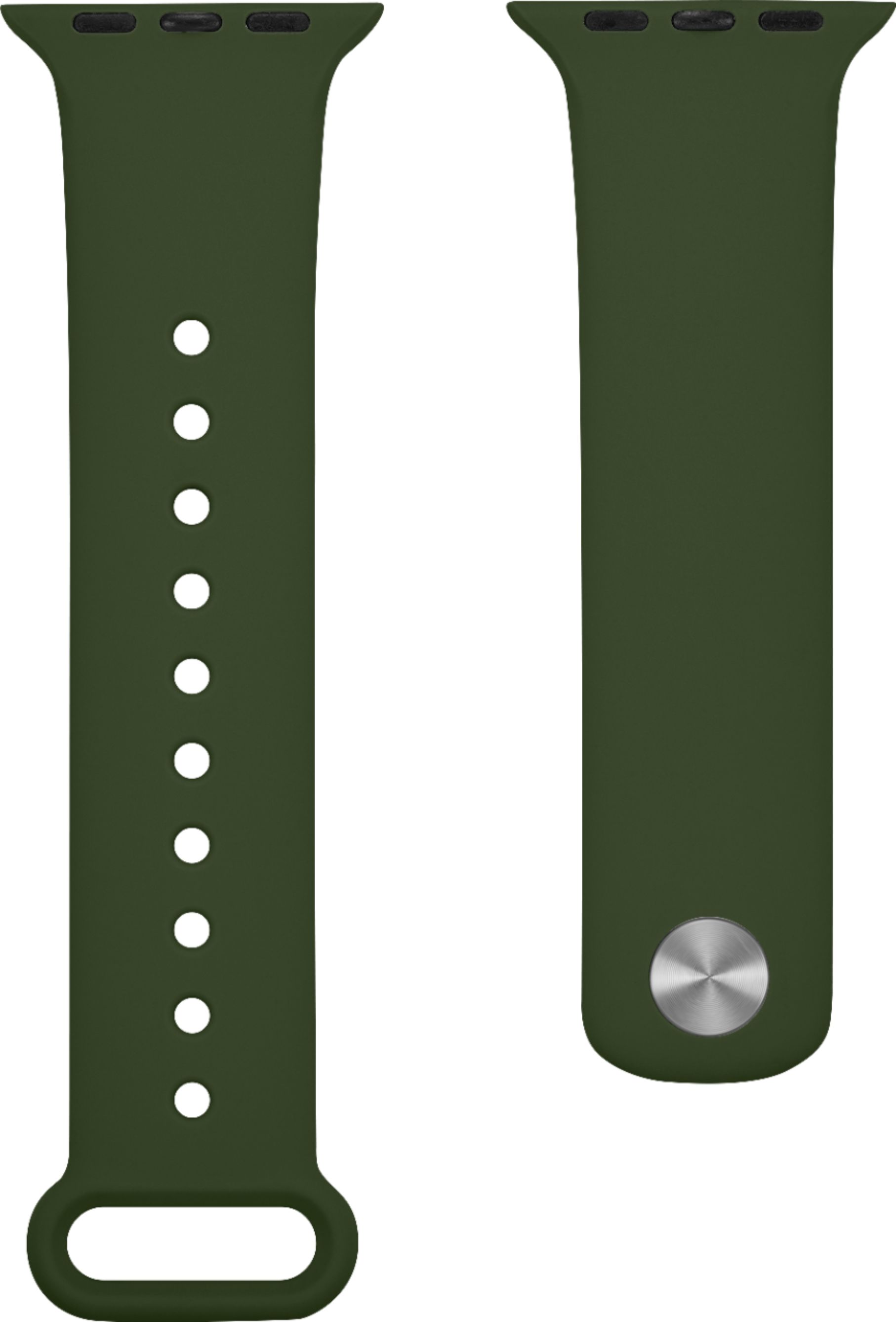 Angle View: Modal™ - Silicone Band for Apple Watch 38mm, 40mm, 41mm and Apple Watch Series 8 41mm - Dark green