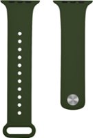 Modal™ - Silicone Watch Band for Apple Watch 42, 44, 45mm (Series 1-8) and Apple Watch Ultra 49mm - Dark green - Angle_Zoom
