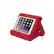 Front. Happy Products - Flippy Cubby - Multi-Angle Soft Stand for Tablets, E-Readers, and Books - Red.