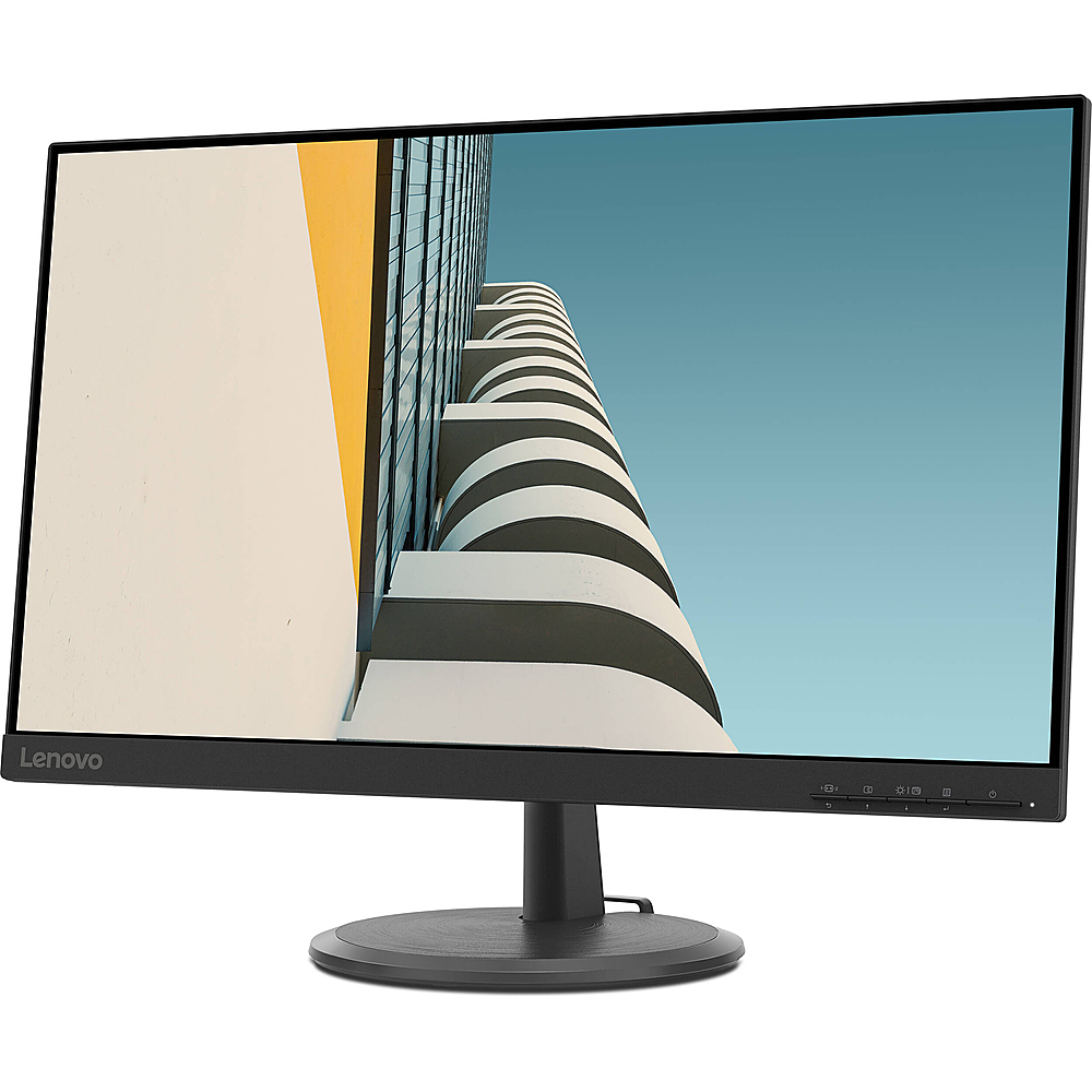 Left View: Lenovo - D24-20 23.8" Full HD Widescreen FreeSync and G-SYNC Compatible LCD Gaming Monitor (VGA, HDMI) - Black