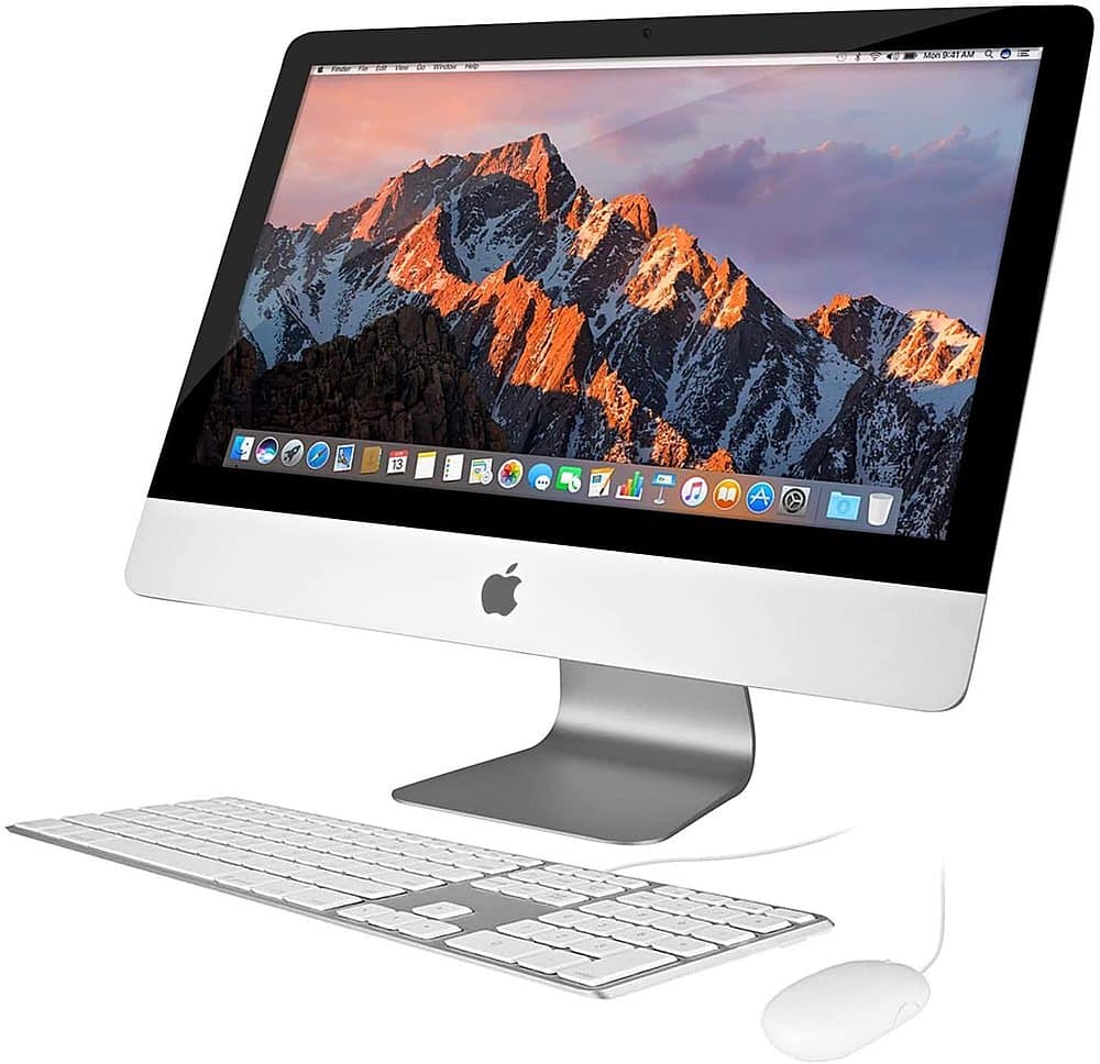 Front. Apple - Apple - 21.5" Pre-Owned iMac Desktop - Intel Core i5 2.7GHz - 8GB Memory - 1TB HDD (2012) - Silver.