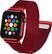 Alt View 12. Platinum™ - Magnetic Stainless Steel Mesh Band for Apple Watch 38mm, 40mm, 41mm and Apple Watch Series 1-9 - Red.