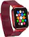 Angle. Platinum™ - Magnetic Stainless Steel Mesh Band for Apple Watch 42, 44, 45mm (Series 1-8) and Apple Watch Ultra 49mm - Red.