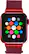 Alt View 11. Platinum™ - Magnetic Stainless Steel Mesh Band for Apple Watch 42, 44, 45mm (Series 1-8) and Apple Watch Ultra 49mm - Red.