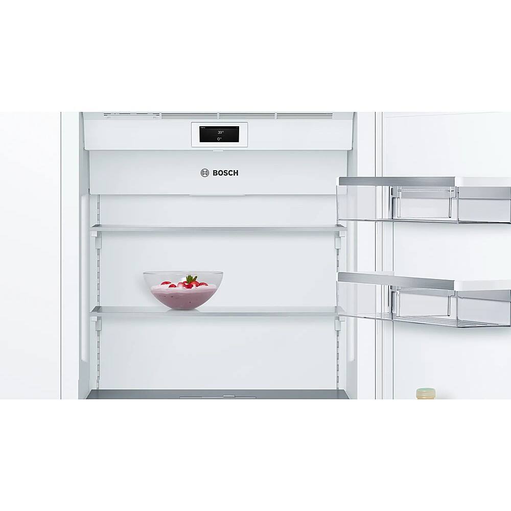 Alt View 12. Bosch - Benchmark Series 16 Cu. Ft. Bottom-Freezer Counter-Depth Smart Refrigerator - Stainless Steel.