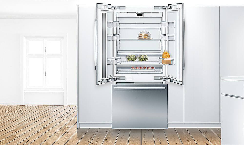 Alt View 16. Bosch - Benchmark Series 16 Cu. Ft. Bottom-Freezer Counter-Depth Smart Refrigerator - Stainless Steel.