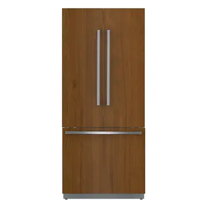 Front. Bosch - Benchmark Series 19.4 Cu. Ft. French Door Built-In Smart Refrigerator - Custom Panel Ready.