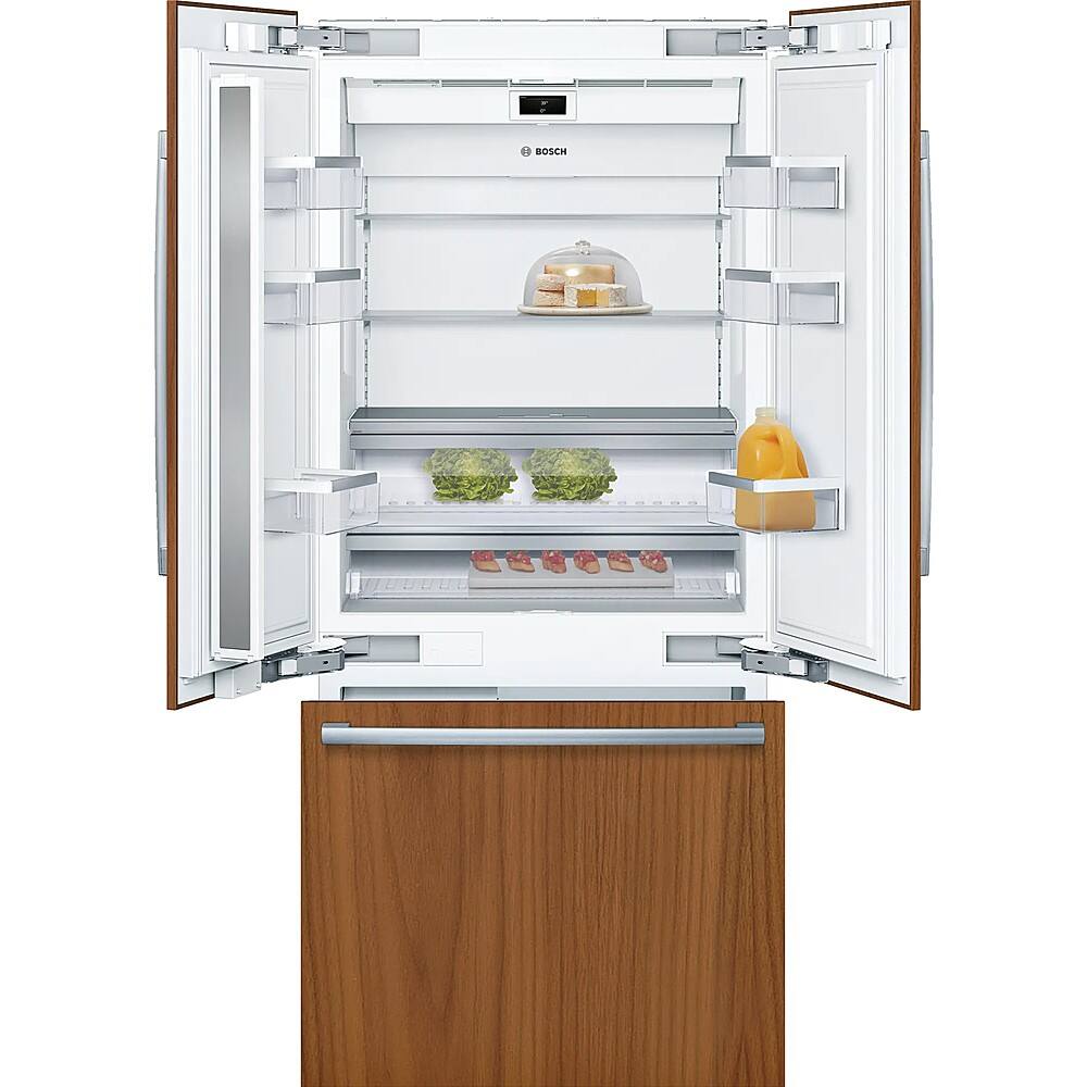 Alt View 1. Bosch - Benchmark Series 19.4 Cu. Ft. French Door Built-In Smart Refrigerator - Custom Panel Ready.
