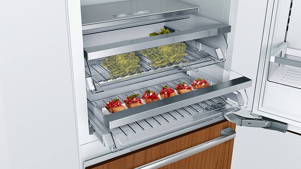 Alt View 3. Bosch - Benchmark Series 16 Cu. Ft. Bottom-Freezer Built-In Smart Refrigerator - Custom Panel Ready.