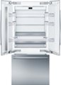 Alt View Zoom 1. Bosch - Benchmark 19.4 cu. ft. French Door Built-In Smart Refrigerator - Stainless steel.