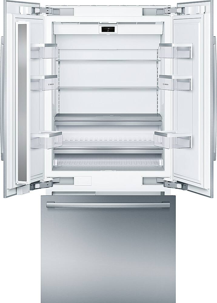 Alt View 1. Bosch - Benchmark Series 19.4 Cu. Ft. French Door Built-In Smart Refrigerator - Stainless Steel.