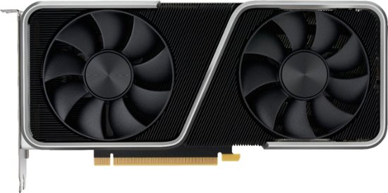 Front Zoom. NVIDIA GeForce RTX 3060 Ti 8GB GDDR6 PCI Express 4.0 Graphics Card - Steel and Black.