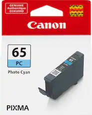 Front. Canon - CL - 65 Standard Capacity Ink Cartridge - Photo Cyan.