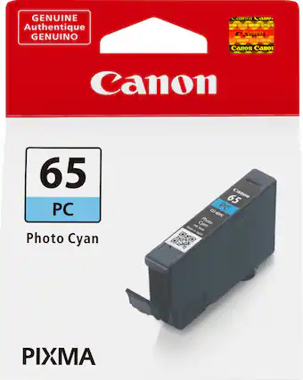 Front. Canon - CL - 65 Standard Capacity Ink Cartridge - Photo Cyan.