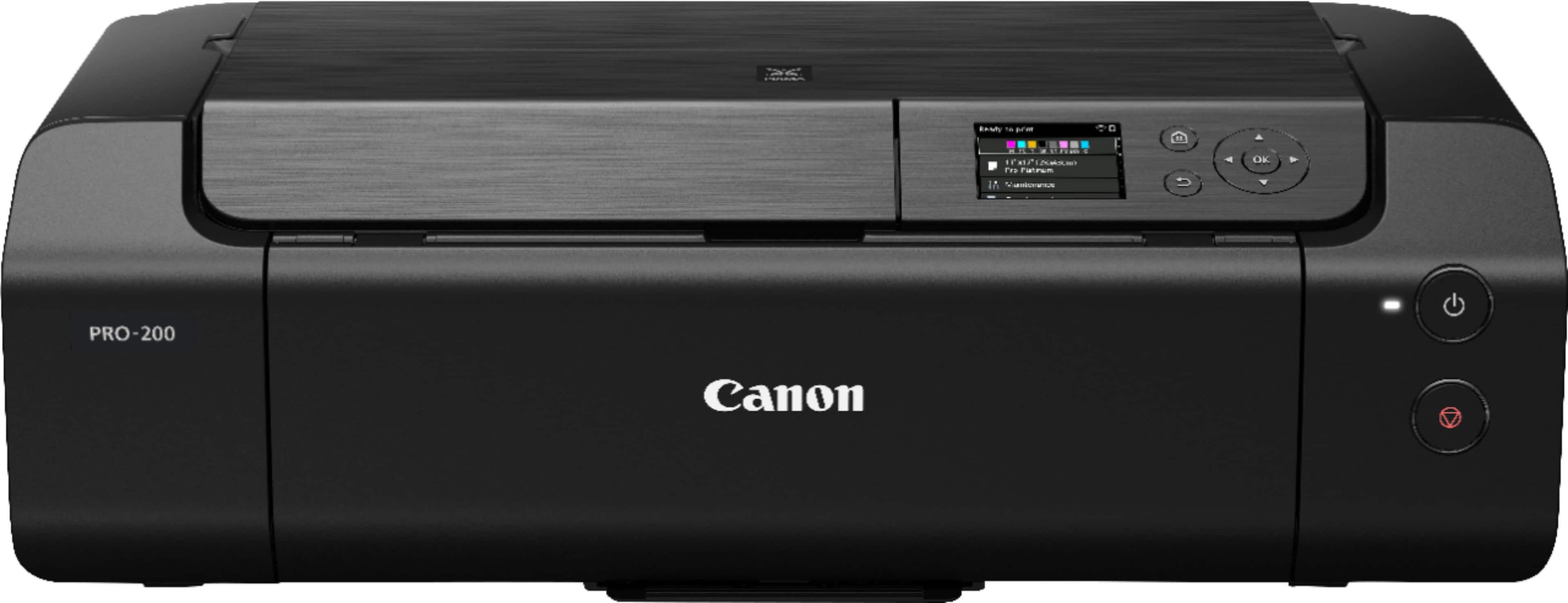 Front. Canon - PIXMA PRO-200 Wireless Inkjet Printer - Black.