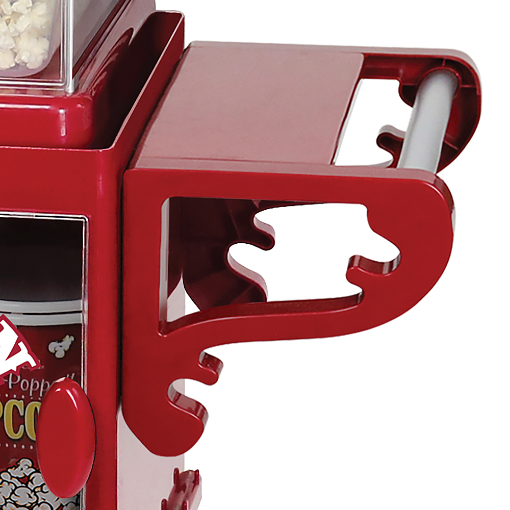 West Bend Compact Movie Theater Style Popcorn Machine and Cart with Onboard  Storage, 10-Cup Capacity, in Red (PCMC20RD13)