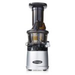 Front Zoom. Omega - MegaMouth Vertical Low Speed Juicer with Smart Cap Spout Tap - Silver.