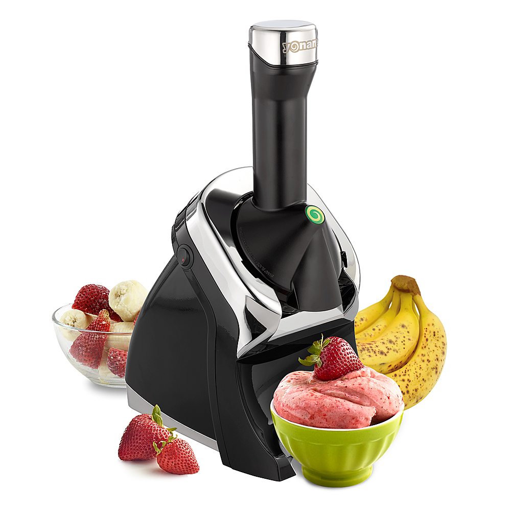 Angle View: Yonanas - Deluxe Frozen Dessert Maker with Recipe Book - Black