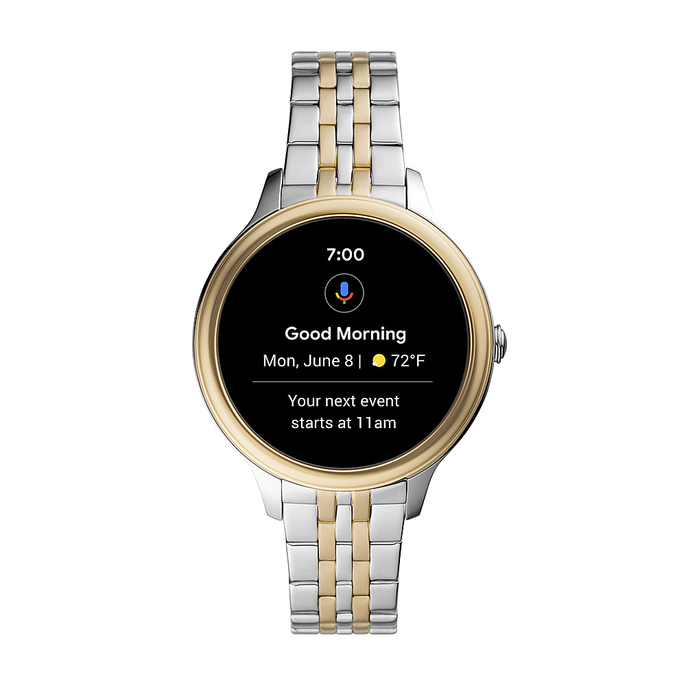 Best Buy: Fossil Gen 5e Smartwatch 42mm Two-Tone Stainless Steel Silver and  Gold FTW6074