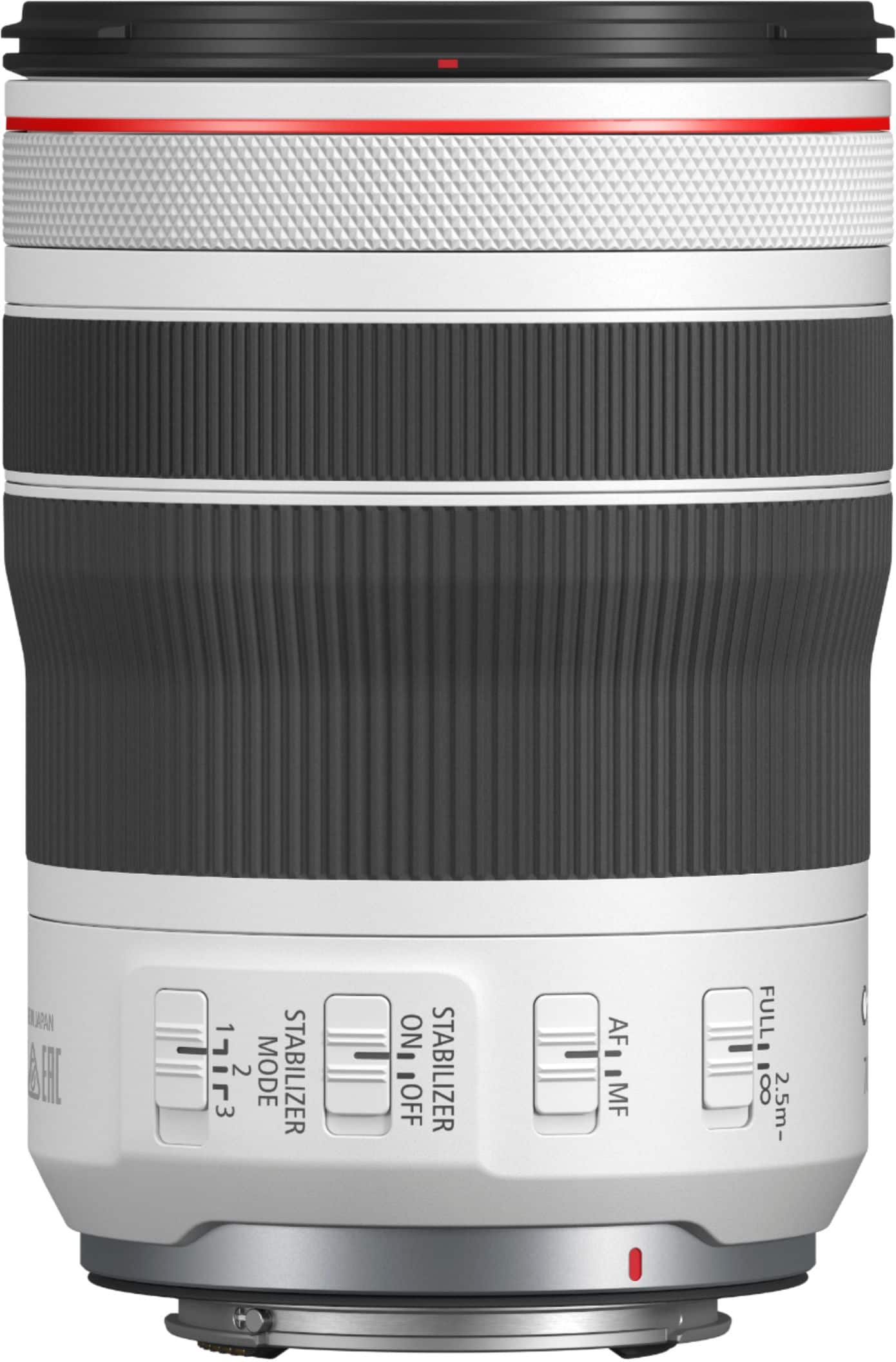 Alt View 1. Canon - RF70-200mm F4 L IS USM Telephoto Zoom Lens for EOS R-Series Cameras - White.