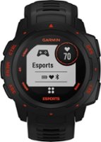 Garmin - Instinct Esports GPS Smartwatch 22mm Fiber Reinforced Polymer - Black - Front_Zoom