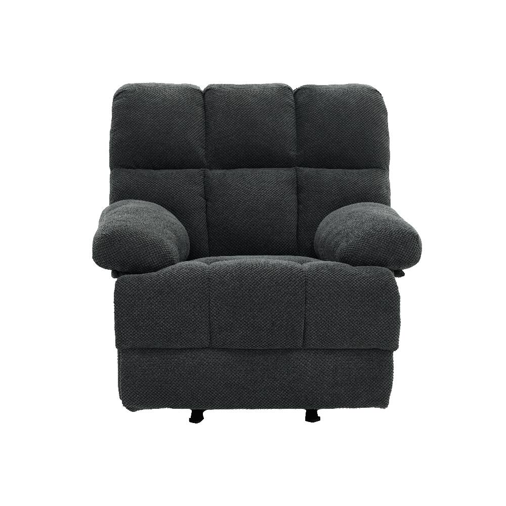 Alt View 7. Ropilly - Ropilly Dark Gray Manual Rocker Recliner Contemporary Chair - Dark Gray.