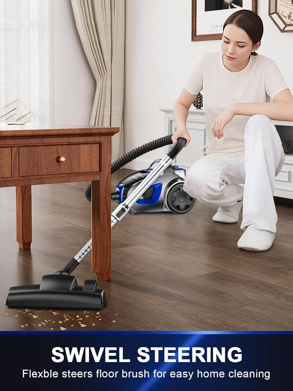 CRASIVIS 1 LEA F  
SWIVEL STEERING  
Flexible steers floor brush for easy home cleaning