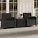 Alt View 5. Costway - 3 PCS Patio Furniture Set with Tempered Glass Coffee Table Washable Cushions - Black.