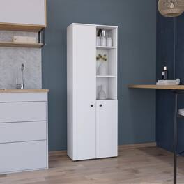 TuHome - Konik Multistorage Kitchen Pantry - White